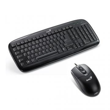 Kit tastatura + mouse Genius Slimstar C110, USB/PS2, Negru - Pret | Preturi Kit tastatura + mouse Genius Slimstar C110, USB/PS2, Negru