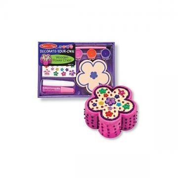 Melissa &amp; Doug - Decoreaza cutiuta floricica pentru bijuterii - Pret | Preturi Melissa &amp; Doug - Decoreaza cutiuta floricica pentru bijuterii