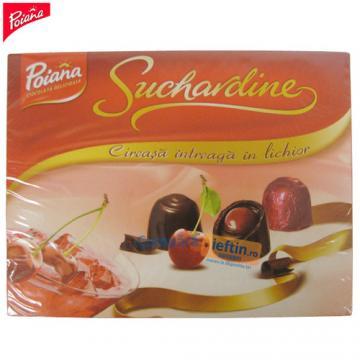 Praline de ciocolata cu cirese in lichior Poiana Suchardine 161 gr - Pret | Preturi Praline de ciocolata cu cirese in lichior Poiana Suchardine 161 gr