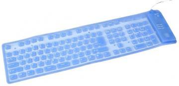 Tastatura Gembird KB-109FEL1-BL-US PS2/USB Flexibila BackLight Blue - Pret | Preturi Tastatura Gembird KB-109FEL1-BL-US PS2/USB Flexibila BackLight Blue