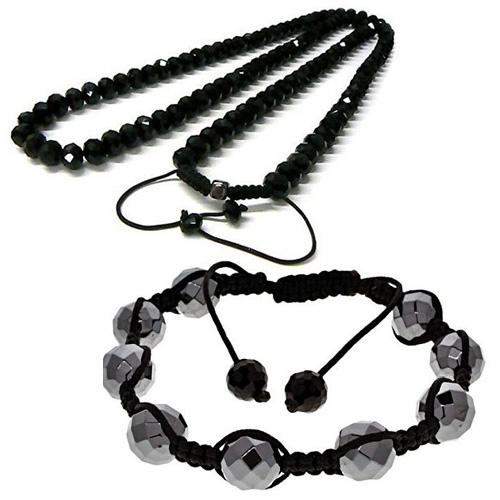 Set Shamballa cu colier si bratara #6 - Pret | Preturi Set Shamballa cu colier si bratara #6