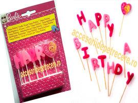 Lumanari litere HAPPY BIRTHDAY Barbie - Pret | Preturi Lumanari litere HAPPY BIRTHDAY Barbie