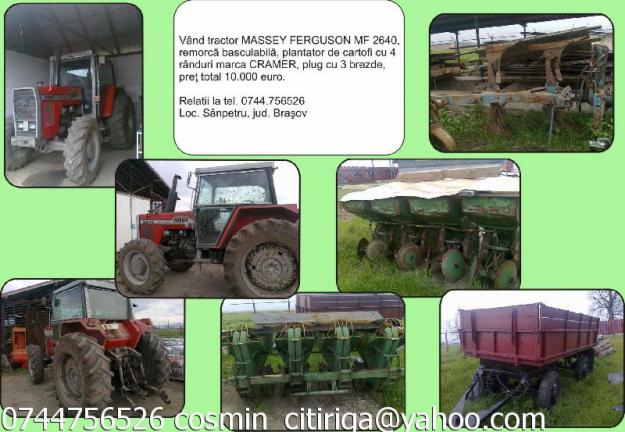 Vand tractor massey ferguson, remorca, plantator, plug - Pret | Preturi Vand tractor massey ferguson, remorca, plantator, plug