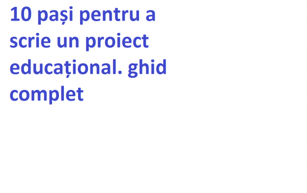 Ghid de scriere a proiectelor educationale - Pret | Preturi Ghid de scriere a proiectelor educationale