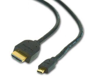 Cablu HDMI 19T - micro D 19T 1.8M, Gembird CC-HDMID-6 - Pret | Preturi Cablu HDMI 19T - micro D 19T 1.8M, Gembird CC-HDMID-6