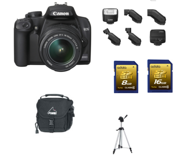 Aparat foto canon eos 1000d+accesorii - Pret | Preturi Aparat foto canon eos 1000d+accesorii