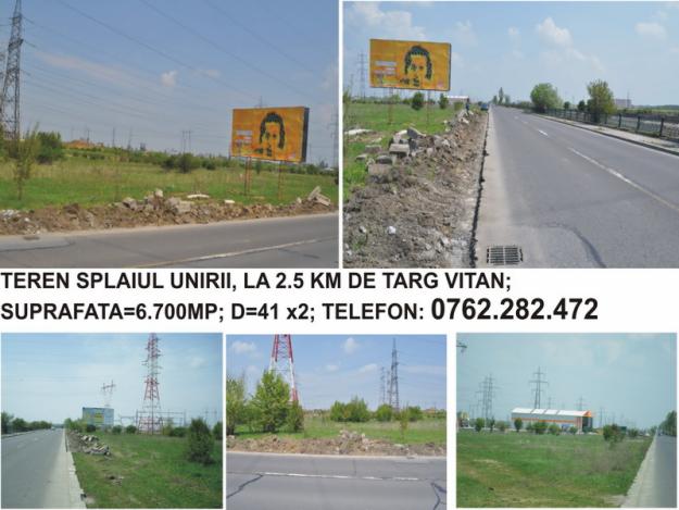 Vanzare teren SPlaiul Unirii, 6700mp, la sosea - Pret | Preturi Vanzare teren SPlaiul Unirii, 6700mp, la sosea