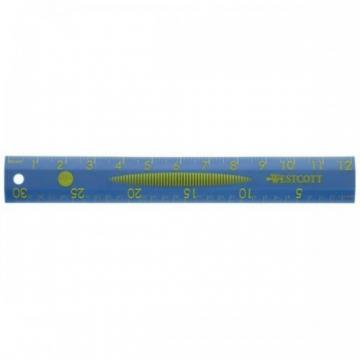 Rigla din plastic color, 30 cm, WESTCOTT- bleu - Pret | Preturi Rigla din plastic color, 30 cm, WESTCOTT- bleu