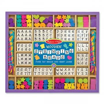 Melissa &amp; Doug - Margele din lemn cu litere - Pret | Preturi Melissa &amp; Doug - Margele din lemn cu litere