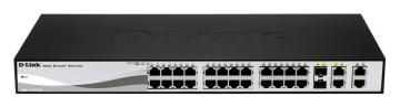 Switch D-Link DES-1210-28P, Web Smart, PoE, 24*Lan, 4*GLan (2 UTP si 2 Combo SFP/UTP), 19" rack mountable - Pret | Preturi Switch D-Link DES-1210-28P, Web Smart, PoE, 24*Lan, 4*GLan (2 UTP si 2 Combo SFP/UTP), 19" rack mountable