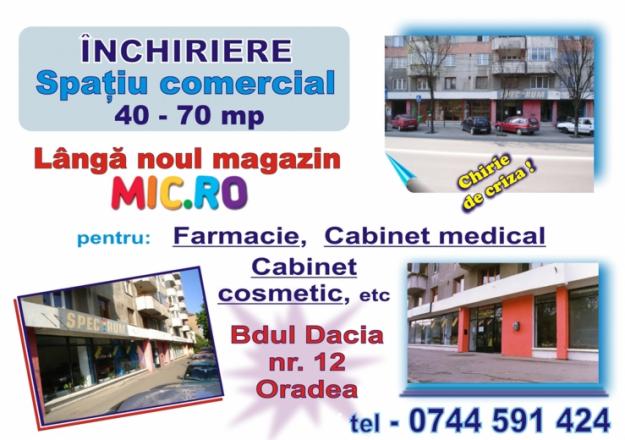 Inchiriere spatiu comercial 62 mp - Pret | Preturi Inchiriere spatiu comercial 62 mp