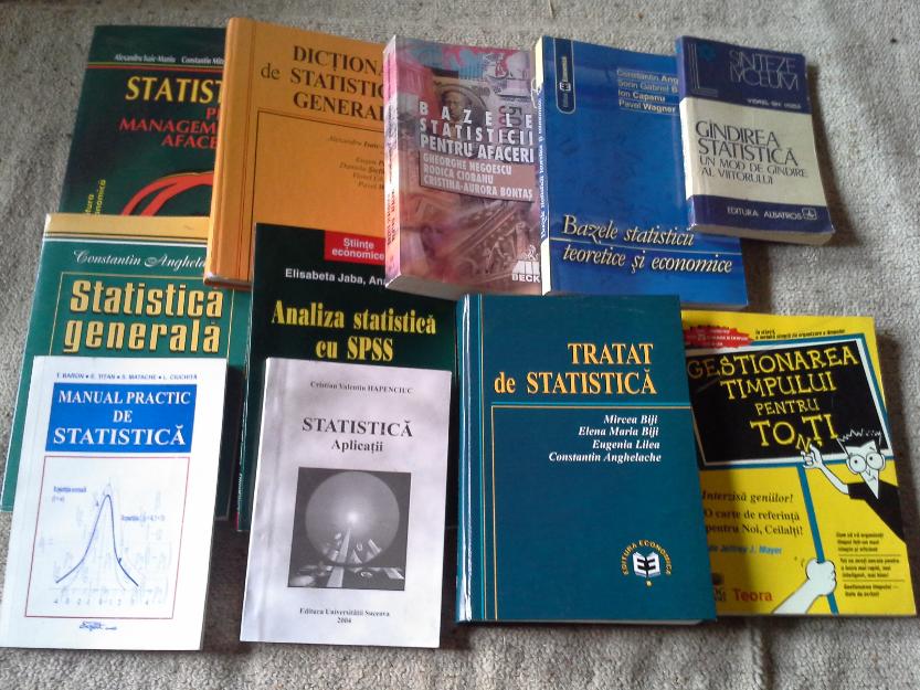 Vand 10 carti de statistica pentru cursuri statistica , referate statistica + BONUS 150 LE - Pret | Preturi Vand 10 carti de statistica pentru cursuri statistica , referate statistica + BONUS 150 LE