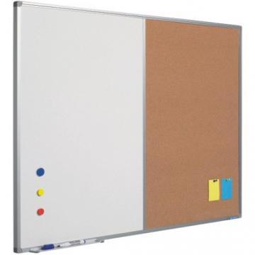Tabla combi (whiteboard / textil albastru) 60 x 90 cm, profil aluminiu SL, SMIT - Pret | Preturi Tabla combi (whiteboard / textil albastru) 60 x 90 cm, profil aluminiu SL, SMIT