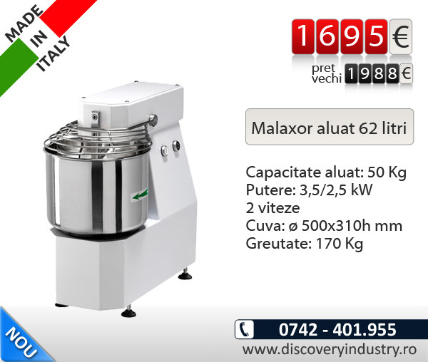 Malaxor aluat 62 litri - Pret | Preturi Malaxor aluat 62 litri