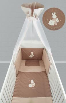Lenjerie de pat pentru bebelusi BebeDeco Somn usor 5 piese bej - Pret | Preturi Lenjerie de pat pentru bebelusi BebeDeco Somn usor 5 piese bej