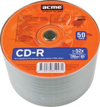 CD-R Acme 52x, 700MB, 80 min, 50 buc/shrink - Pret | Preturi CD-R Acme 52x, 700MB, 80 min, 50 buc/shrink