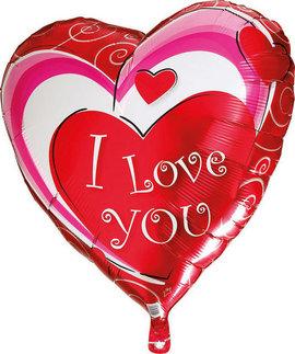 Balon folie metalizata 75x75cm I LOVE YOU model HEART - Pret | Preturi Balon folie metalizata 75x75cm I LOVE YOU model HEART