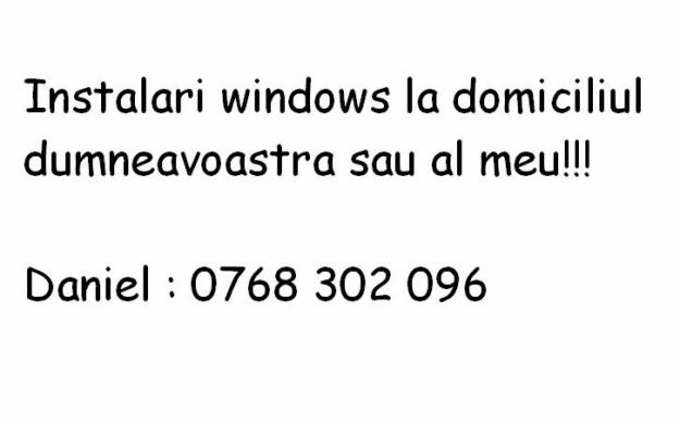 Instalari Windows si devirusari la domiciliu!!! - Pret | Preturi Instalari Windows si devirusari la domiciliu!!!