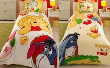 Lenjerie de pat pentru copii Tac Disney Winnie Baloon - Pret | Preturi Lenjerie de pat pentru copii Tac Disney Winnie Baloon