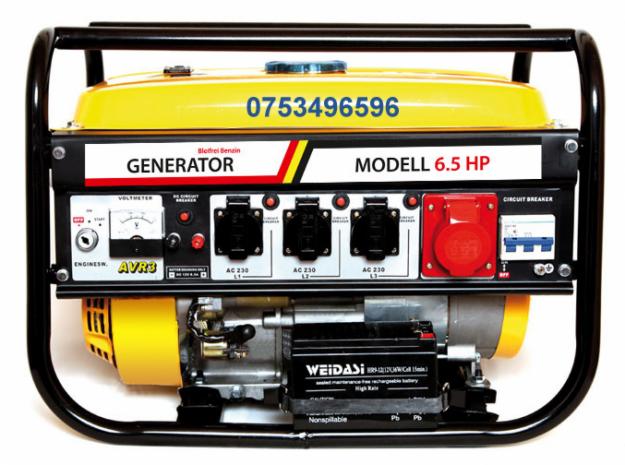 Generator Electric Benzina NOU! 220v / 380v - 3Kw ( Pornire Cheie/Sfoara ) - Pret | Preturi Generator Electric Benzina NOU! 220v / 380v - 3Kw ( Pornire Cheie/Sfoara )