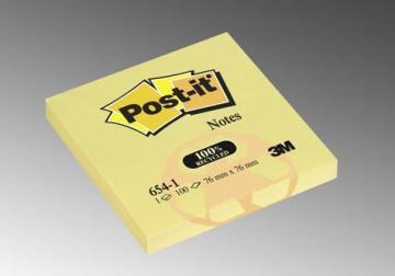 Post-it Â® 100% reciclate, galbene, 76 x 76 mm - Pret | Preturi Post-it Â® 100% reciclate, galbene, 76 x 76 mm