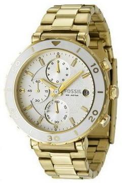 FOSSIL CH2582 Allie Gold Tone Chronograph - Pret | Preturi FOSSIL CH2582 Allie Gold Tone Chronograph