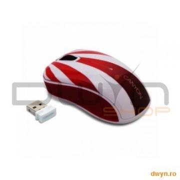 Mouse CANYON CNL-MSOW07 Rising Sun (Wireless 2.4GHz, Optical 1000dpi,3 btn,USB), Red/White - Pret | Preturi Mouse CANYON CNL-MSOW07 Rising Sun (Wireless 2.4GHz, Optical 1000dpi,3 btn,USB), Red/White