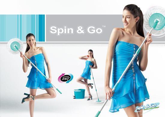 Mopul rotativ Spin and Go - Whirly Mop - Pret | Preturi Mopul rotativ Spin and Go - Whirly Mop