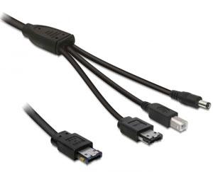 Cablu eSATA 12V la eSATA-USB B-DC 1m, Delock 82466 - Pret | Preturi Cablu eSATA 12V la eSATA-USB B-DC 1m, Delock 82466