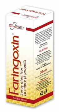 Faringoxin Spray cu Miere si Propolis 30ml - Pret | Preturi Faringoxin Spray cu Miere si Propolis 30ml