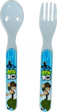 Set tacamuri furculita si lingura BEN 10 SHADOW - Pret | Preturi Set tacamuri furculita si lingura BEN 10 SHADOW