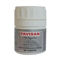 Favisan Calciu Magneziu Vitamina D3 *40cps - Pret | Preturi Favisan Calciu Magneziu Vitamina D3 *40cps