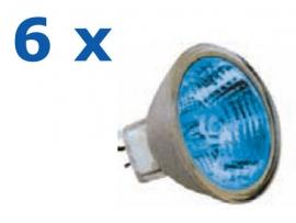 Set 6 bec halogen MR16 12V, 50W, bleu - Pret | Preturi Set 6 bec halogen MR16 12V, 50W, bleu