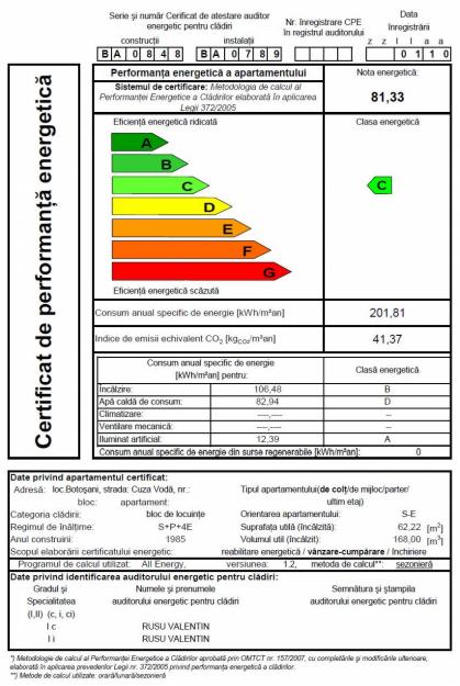Certificat Energetic, Botosani , Rusu Valentin, 0741062300, www.audit-constructii.ro - Pret | Preturi Certificat Energetic, Botosani , Rusu Valentin, 0741062300, www.audit-constructii.ro