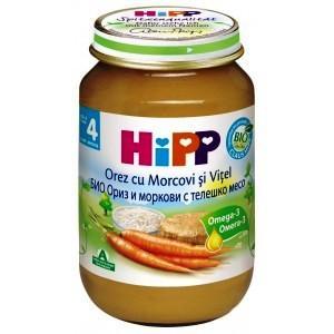 HiPP Bio Orez cu morcov si vitel - Pret | Preturi HiPP Bio Orez cu morcov si vitel