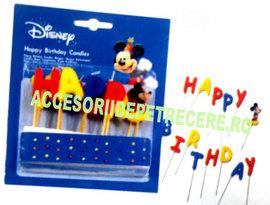 Lumanari litere HAPPY BIRTHDAY Mickey Mouse - Pret | Preturi Lumanari litere HAPPY BIRTHDAY Mickey Mouse