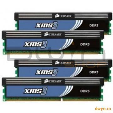 Corsair DDR3 16GB 1333MHz, KIT 4x4GB, 9-9-9-24, XMS3, dual channel - Pret | Preturi Corsair DDR3 16GB 1333MHz, KIT 4x4GB, 9-9-9-24, XMS3, dual channel