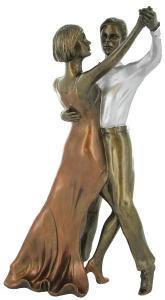 Viennese Waltz Painted Cold Cast Bronze Dance Sculpture - Pret | Preturi Viennese Waltz Painted Cold Cast Bronze Dance Sculpture