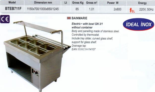 Bain Marie cu spatiu depozitare, geam si drum tavi 3GN 1/1- CLR.73.BTEB711F - Pret | Preturi Bain Marie cu spatiu depozitare, geam si drum tavi 3GN 1/1- CLR.73.BTEB711F