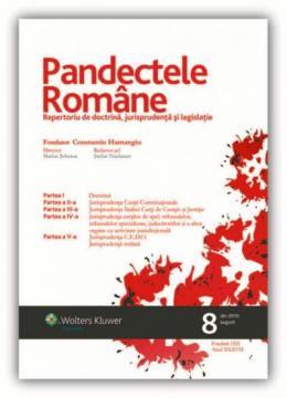 Revista Pandectele Romane numarul 8/2010 - Pret | Preturi Revista Pandectele Romane numarul 8/2010