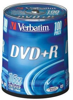 VERBATIM DVD+R 16x 4.7GB bulk 100 - Pret | Preturi VERBATIM DVD+R 16x 4.7GB bulk 100