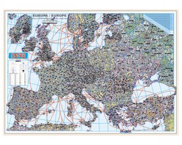 Europa - Harta Fizica (Coduri postale) 140x100 [HP21L] - Pret | Preturi Europa - Harta Fizica (Coduri postale) 140x100 [HP21L]