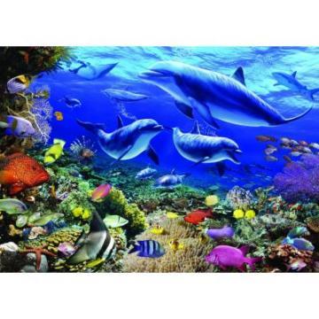 Puzzle Ravensburger 1000 Familie de delfini - Pret | Preturi Puzzle Ravensburger 1000 Familie de delfini