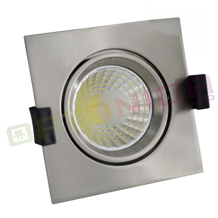 8w spot led cob rotund/ patrat, orientabil, lumina alba/ calda , inox - Pret | Preturi 8w spot led cob rotund/ patrat, orientabil, lumina alba/ calda , inox