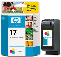 Cartus cerneala HP 17 Tri-colour Inkjet Print Cartridge, 15 ml, aprox. 430 pag / 15% acoperire - C6625AE - Pret | Preturi Cartus cerneala HP 17 Tri-colour Inkjet Print Cartridge, 15 ml, aprox. 430 pag / 15% acoperire - C6625AE