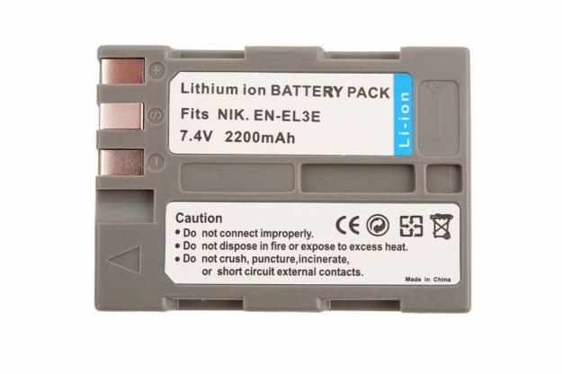 Acumulator EN-EL3E 2200 mAh pentru Nikon D50, D70, D70S, D80, D90, D100, D200, D300, D700 - Pret | Preturi Acumulator EN-EL3E 2200 mAh pentru Nikon D50, D70, D70S, D80, D90, D100, D200, D300, D700