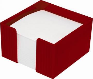 Suport cub hartie standard Flaro, 90 x 90 mm, mat, rosu - Pret | Preturi Suport cub hartie standard Flaro, 90 x 90 mm, mat, rosu