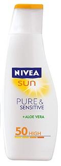 Nivea Sun Lotiune de Protectie Solara Pure and Sensitive SPF50 200ml - Pret | Preturi Nivea Sun Lotiune de Protectie Solara Pure and Sensitive SPF50 200ml