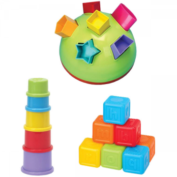 Jucarie educativa Baby Mix Piramida Cuburi si Minge - Pret | Preturi Jucarie educativa Baby Mix Piramida Cuburi si Minge
