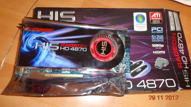 Vand placa video ATI RADEON HIS 4870 512mb DDR 5 256 biti - Pret | Preturi Vand placa video ATI RADEON HIS 4870 512mb DDR 5 256 biti